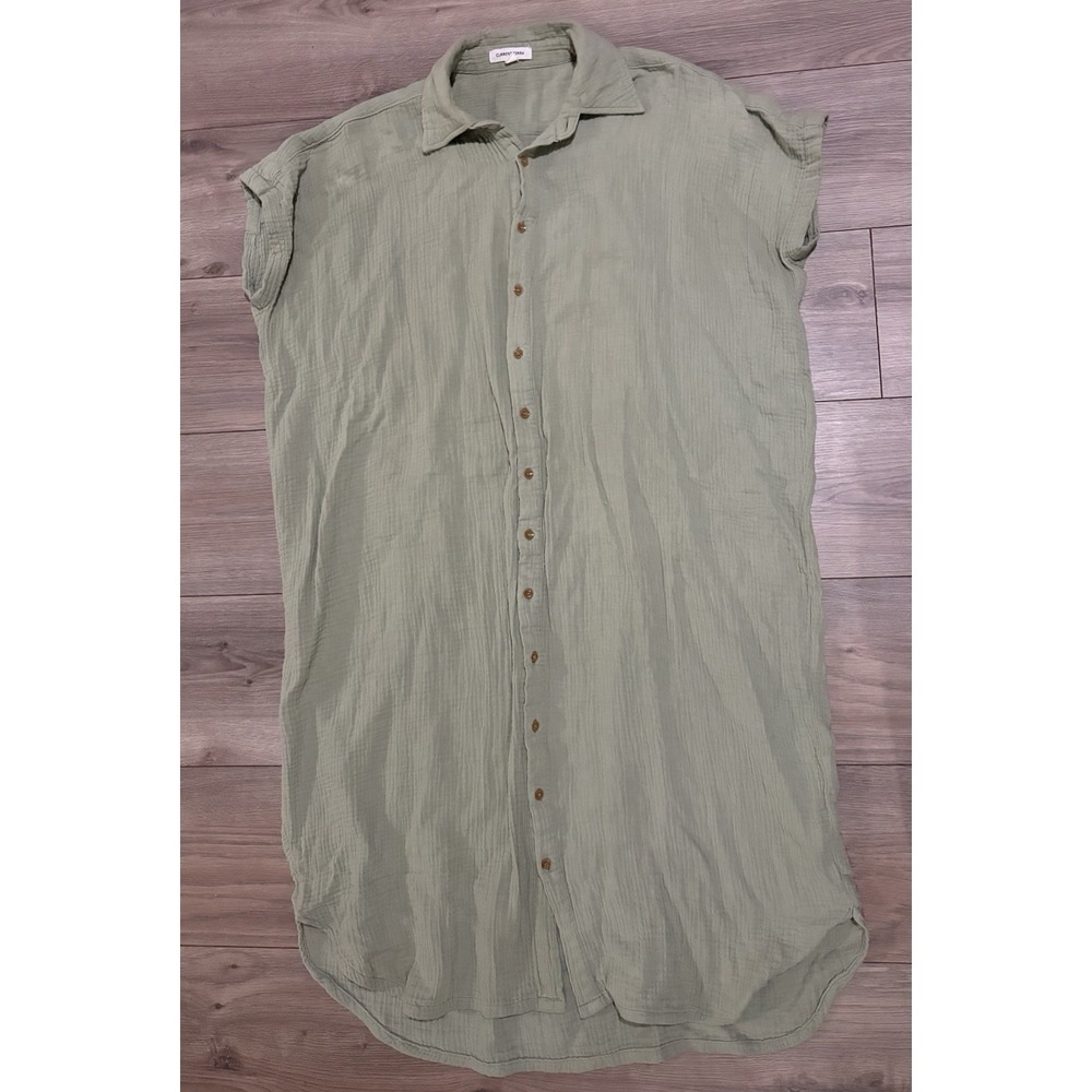 Current Terra Textured Dress Sz M Green Langenlook